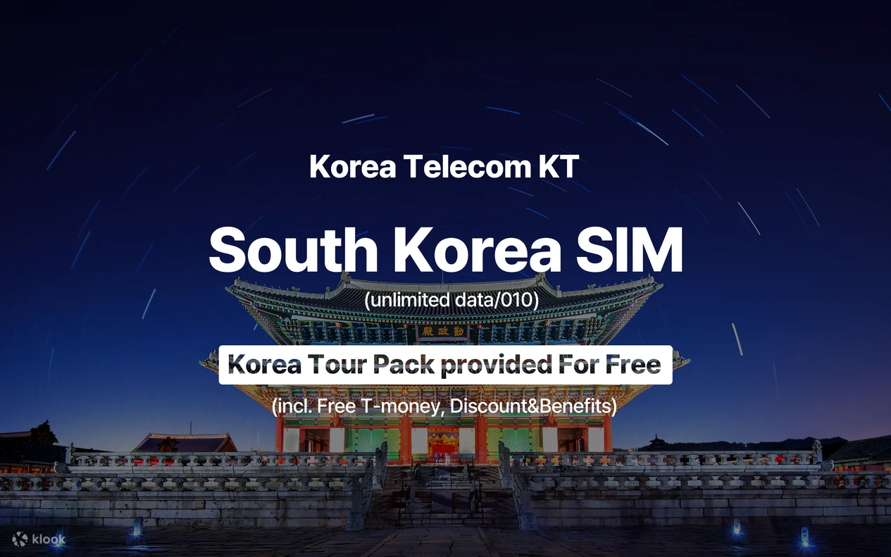South Korea 4G Prepaid SIM Card (KR Airports Pick Up) from KT